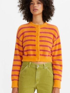 Levi's Cat Cardigan Sweater Size M